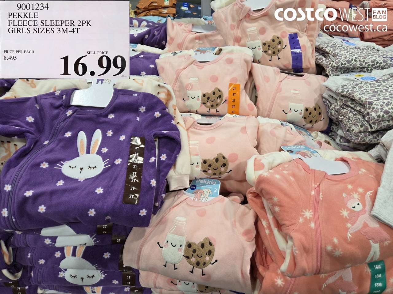 9001234 PEKKLE FLEECE SLEEPER INFANTS SIZES 3M-3T $16.99