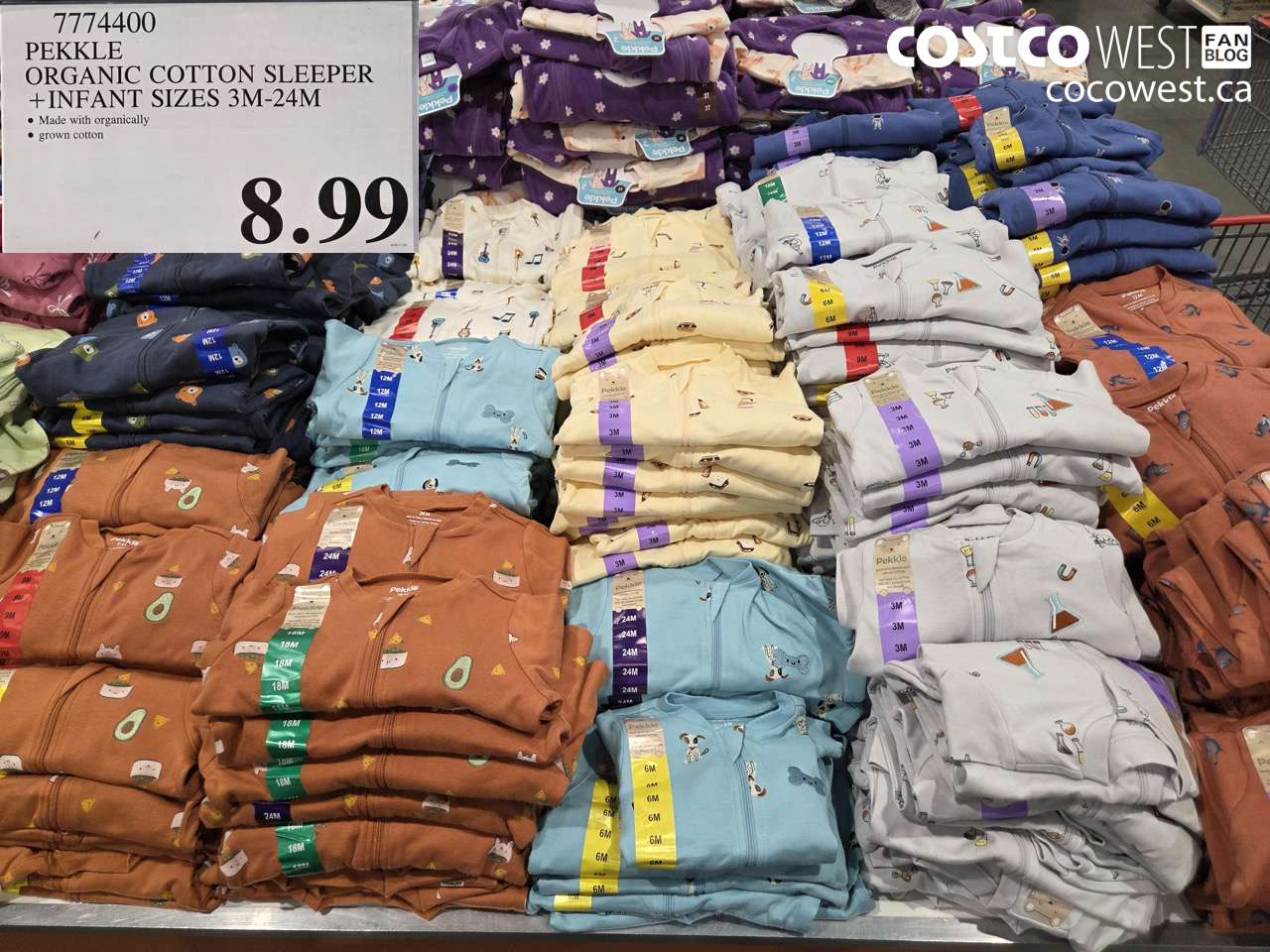 7774400 PEKKLE ORGANIC COTTON SLEEPER INFANT SIZES 3M-24M $8.99