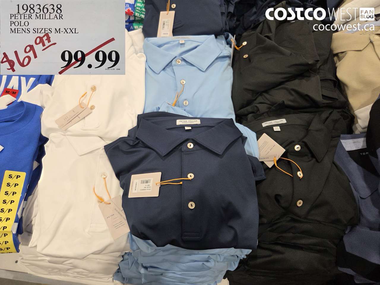 1983638 PETER MILLAR POLO MENS SIZES M-XXL $69.97