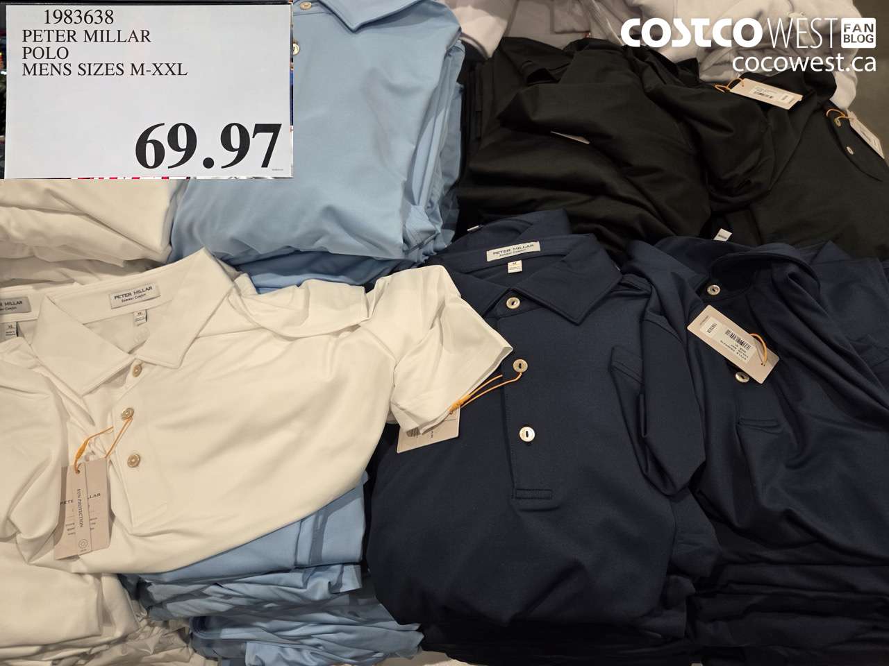 1983638 PETER MILLAR POLO MENS SIZES M-XXL $69.97