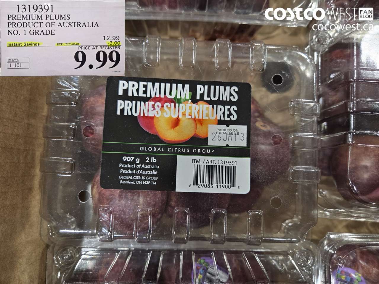 1319391 PREMIUM PLUMS PRODUCT OF AUSTRALIA NO. 1 GRADE  ($3.00 INSTANT SAVINGS EXPIRES ON 2026-02-01) $9.99