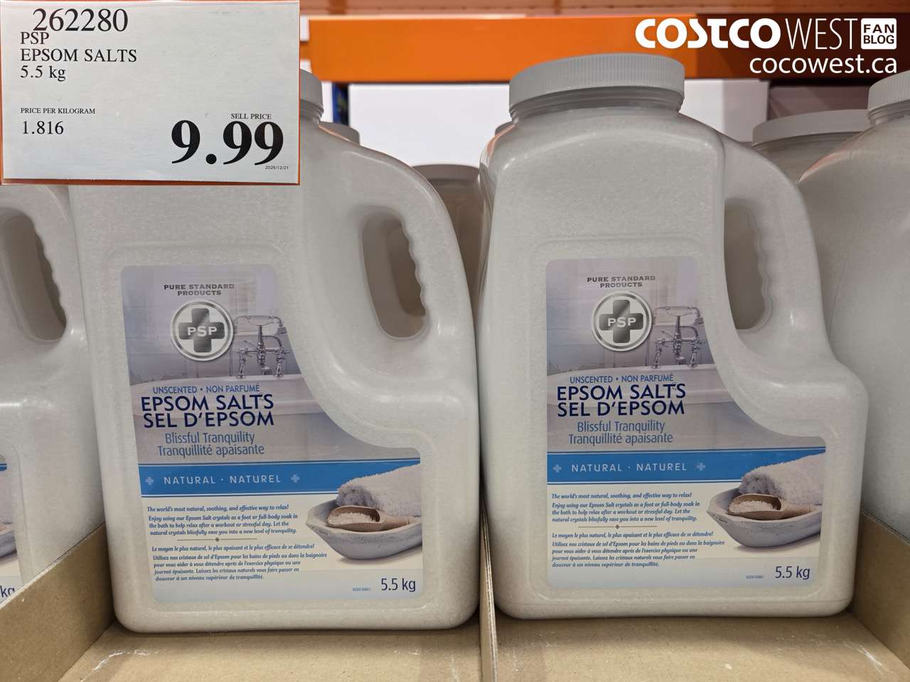 262280 PSP EPSOM SALTS 5.5 kg $9.99