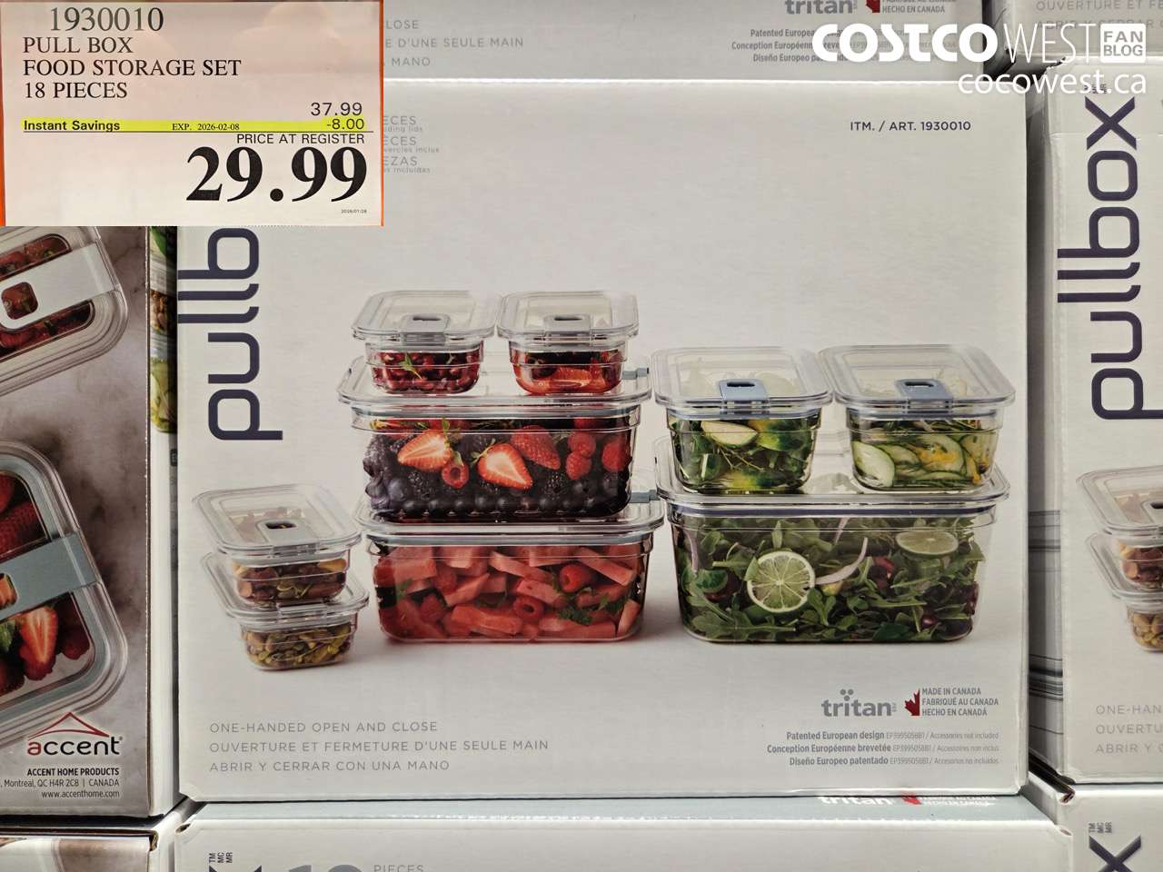 1930010 PULL BOX FOOD STORAGE SET 18 PIECES ($8.00 INSTANT SAVINGS EXPIRES ON 2026-02-08) $29.99