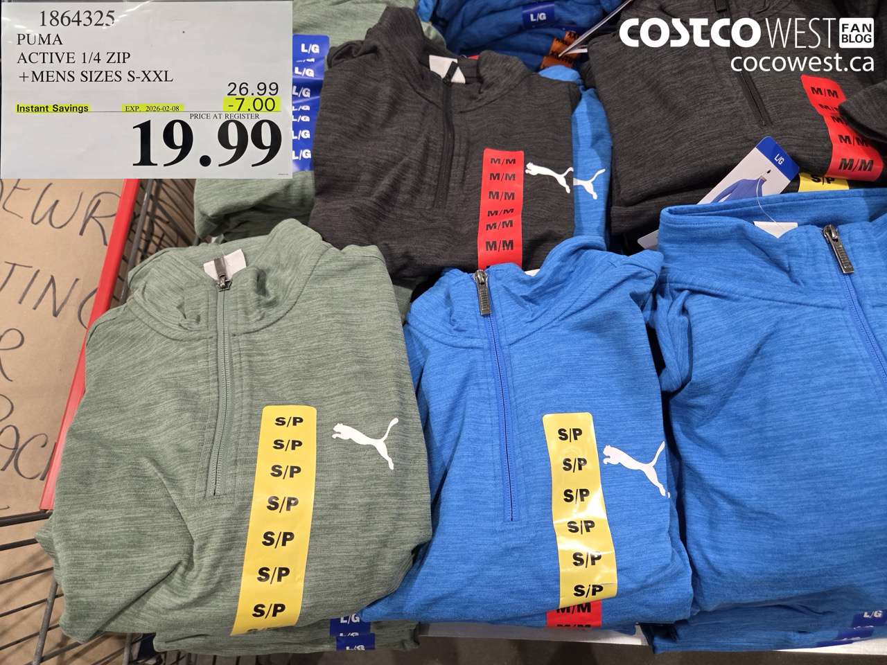 1864325 PUMA ACTIVE 1/4 ZIP MENS SIZES S-XXL ($7.00 INSTANT SAVINGS EXPIRES ON 2026-02-08) $19.99