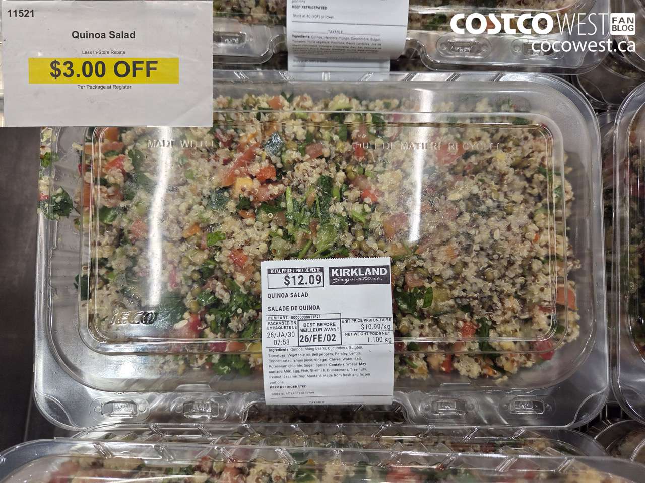 11521 QUINOA SALAD ($3.00 INSTANT SAVINGS)