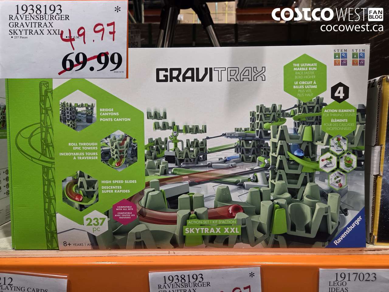 1938193 RAVENSBURGER GRAVITRAX SKYTRAX XXL $49.97