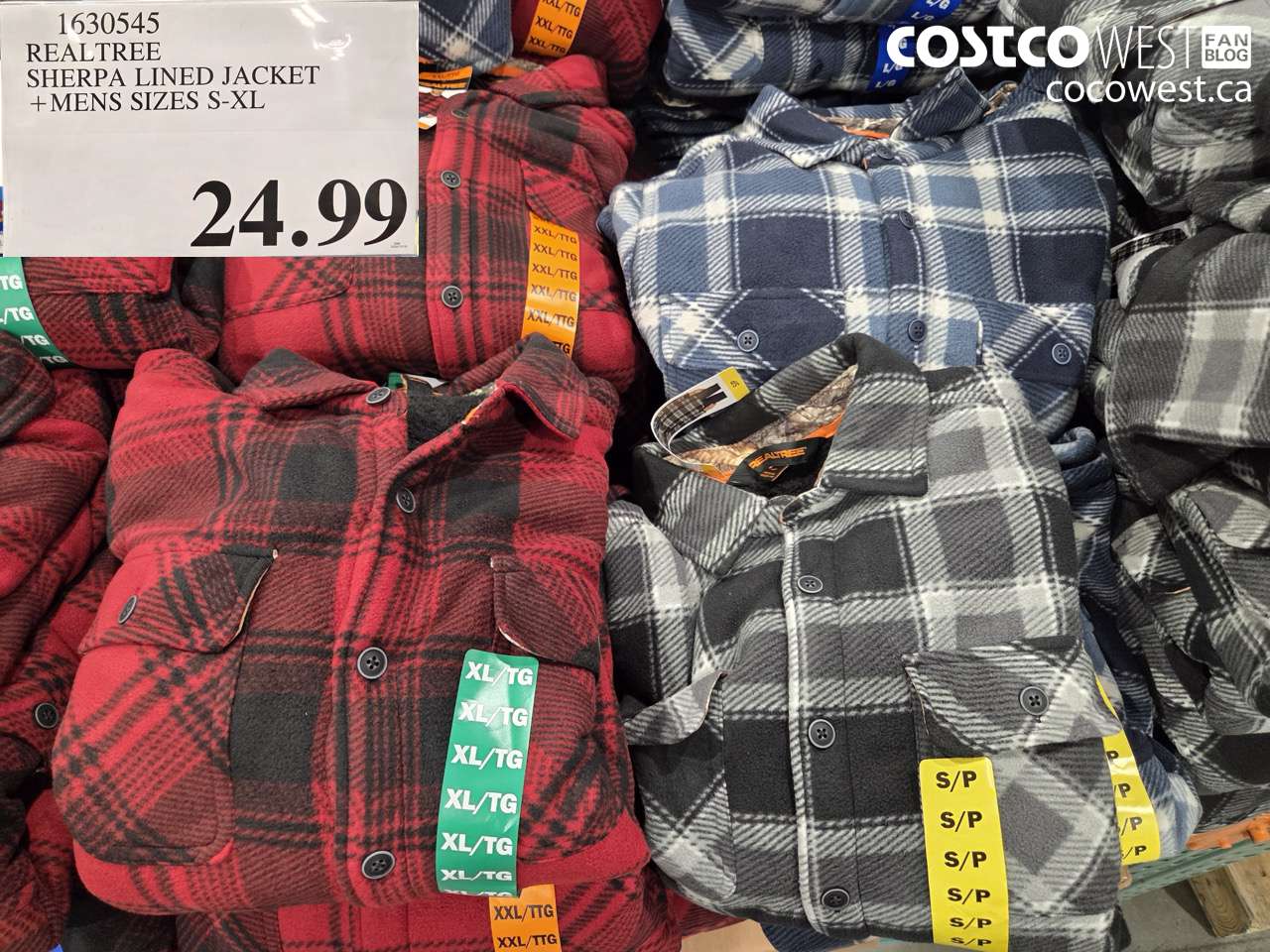 1630545 REALTREE SHERPA LINED JACKET MENS SIZES S-XL $24.99