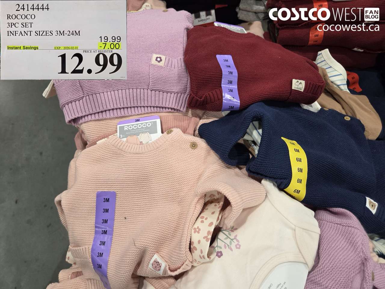 2414444 ROCOCO 3PC SET INFANT SIZES 3M-24M ($7.00 INSTANT SAVINGS EXPIRES ON 2026-02-01) $12.99