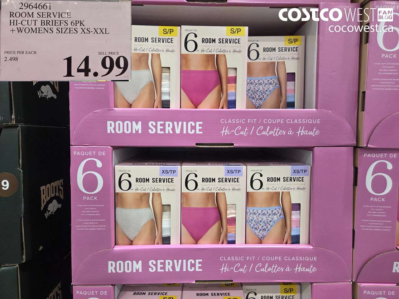 2964661 ROOM SERVICE HI-CUT BRIEFS 6PK WOMENS SIZES XS-XXL $14.99