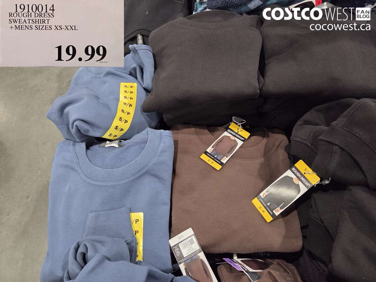 1910014 ROUGH DRESS SWEATSHIRT MENS SIZES XS-XXL $19.99