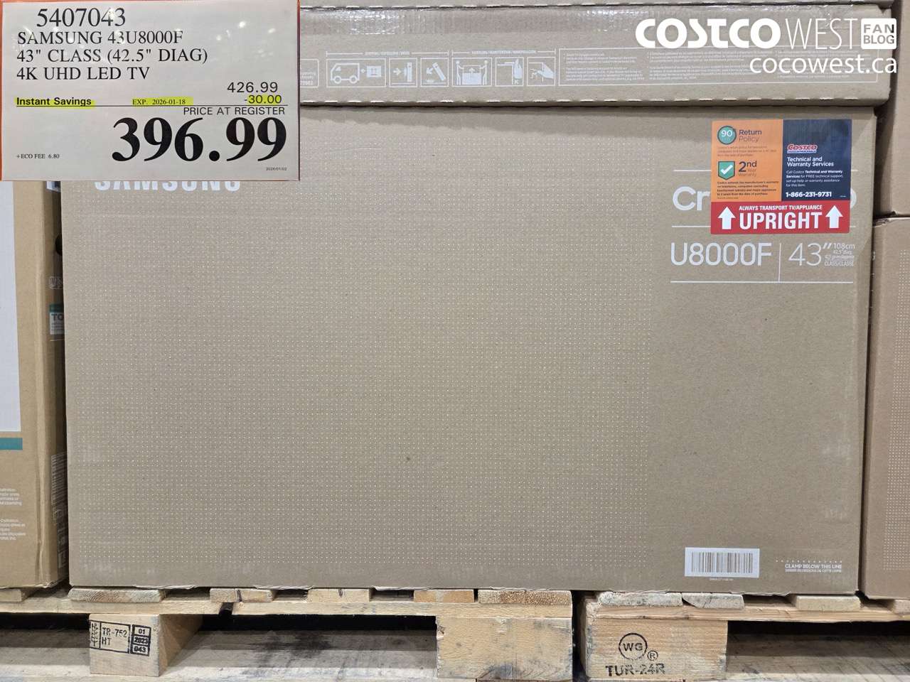 5407043 SAMSUNG 43U8000F 43