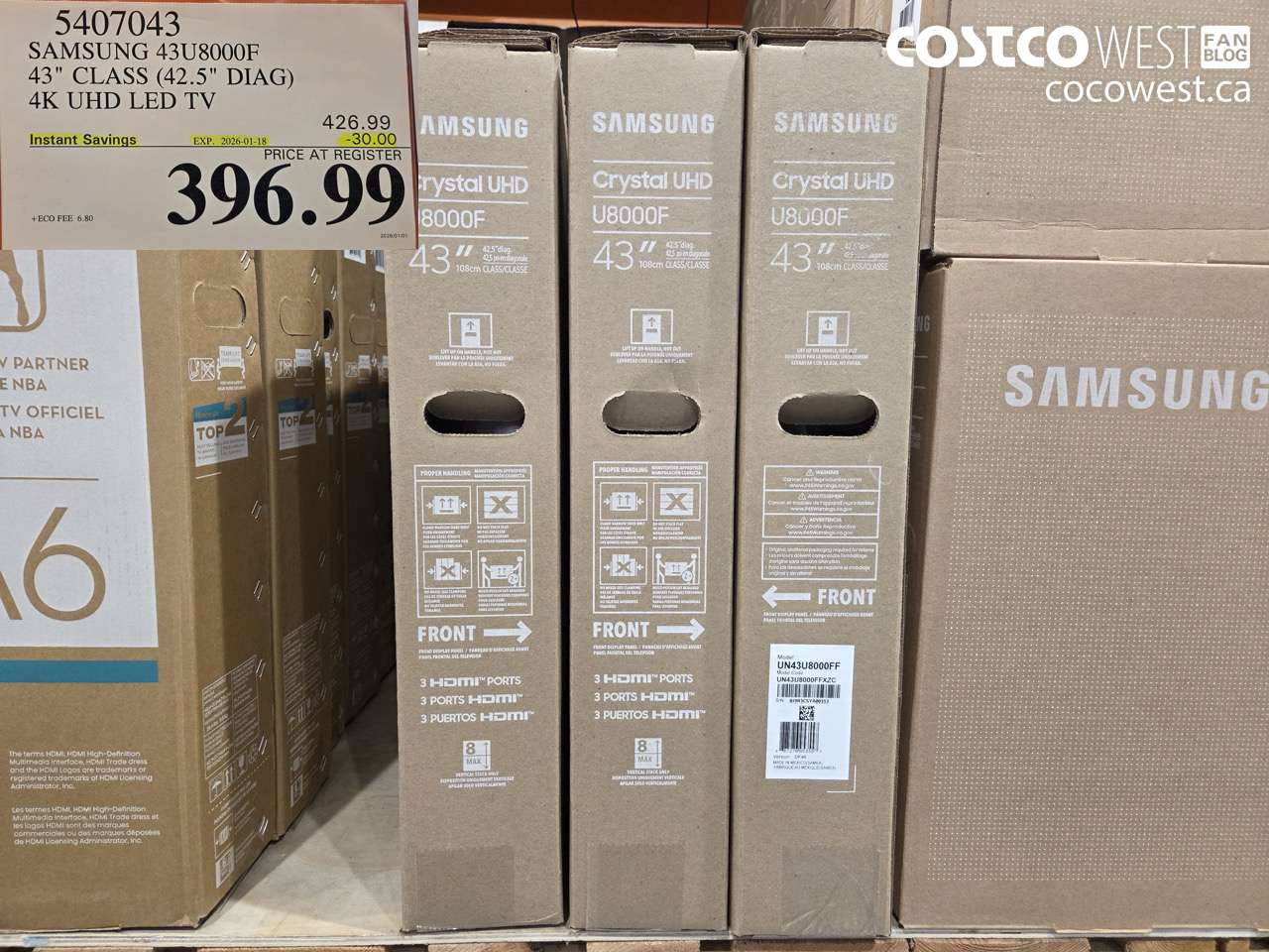 5407043 SAMSUNG 43U8000F 43