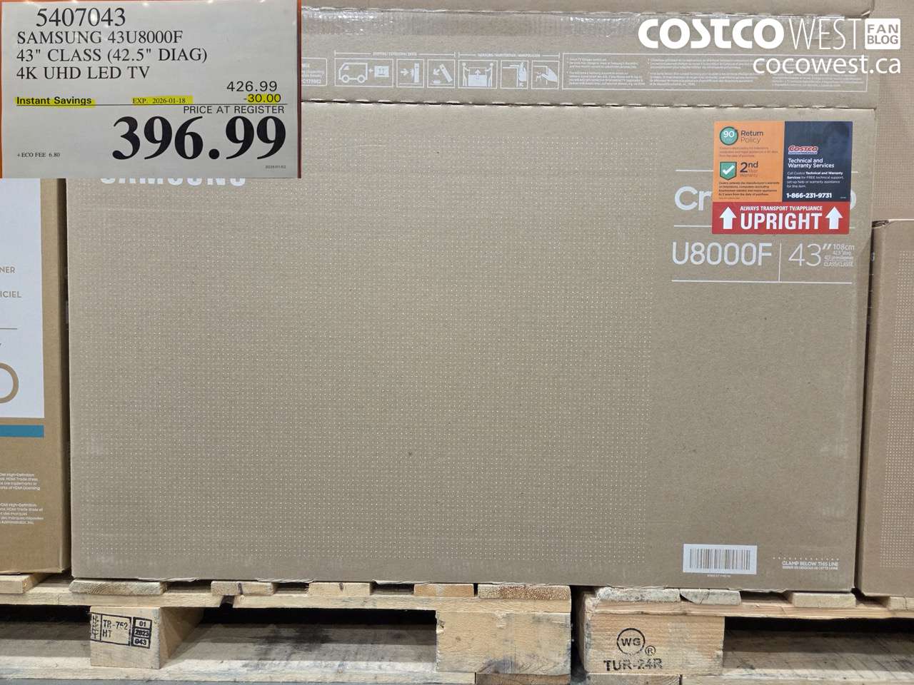 5407043 SAMSUNG 43U8000F 43