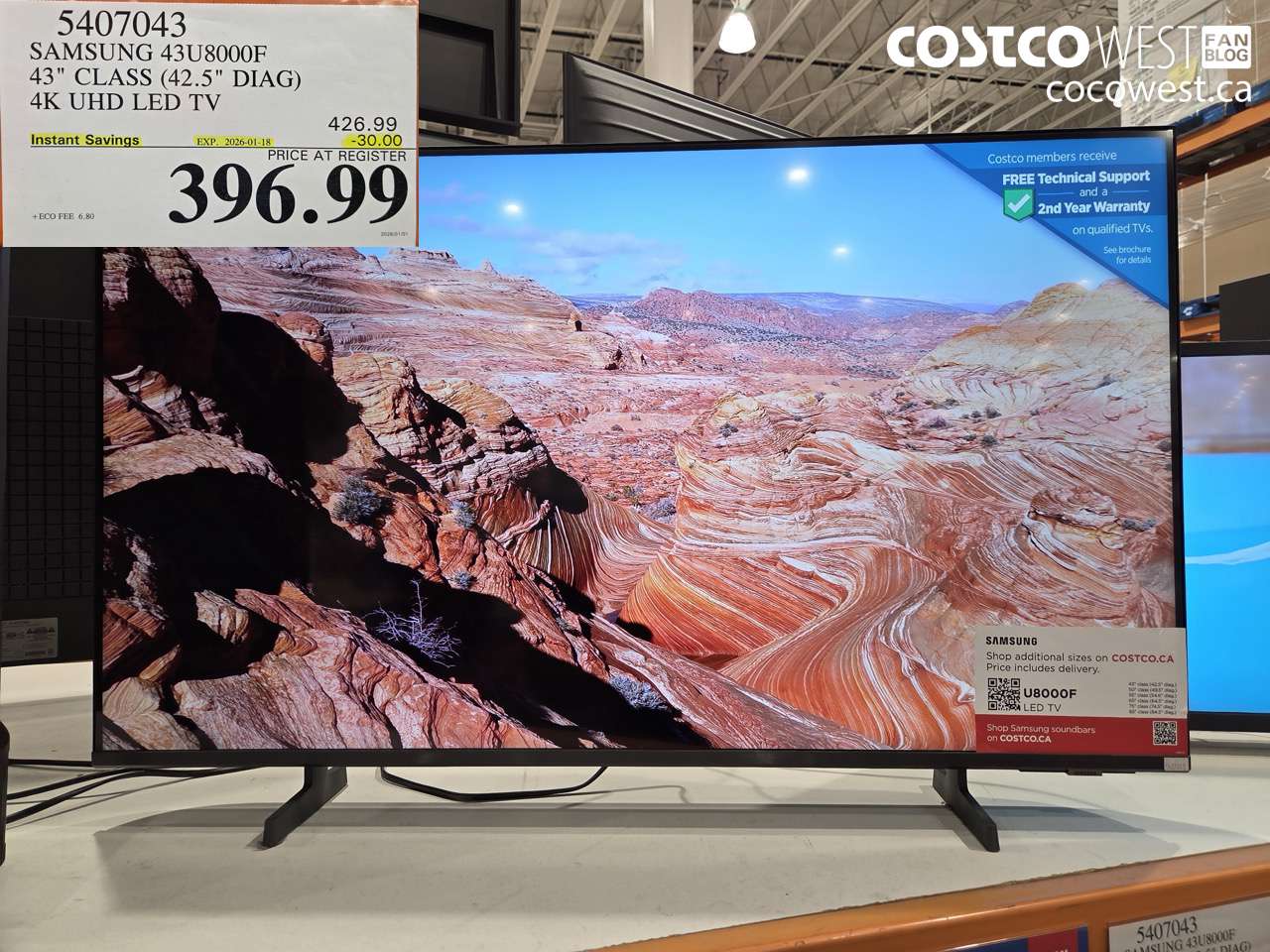 5407043 SAMSUNG 43U8000F 43