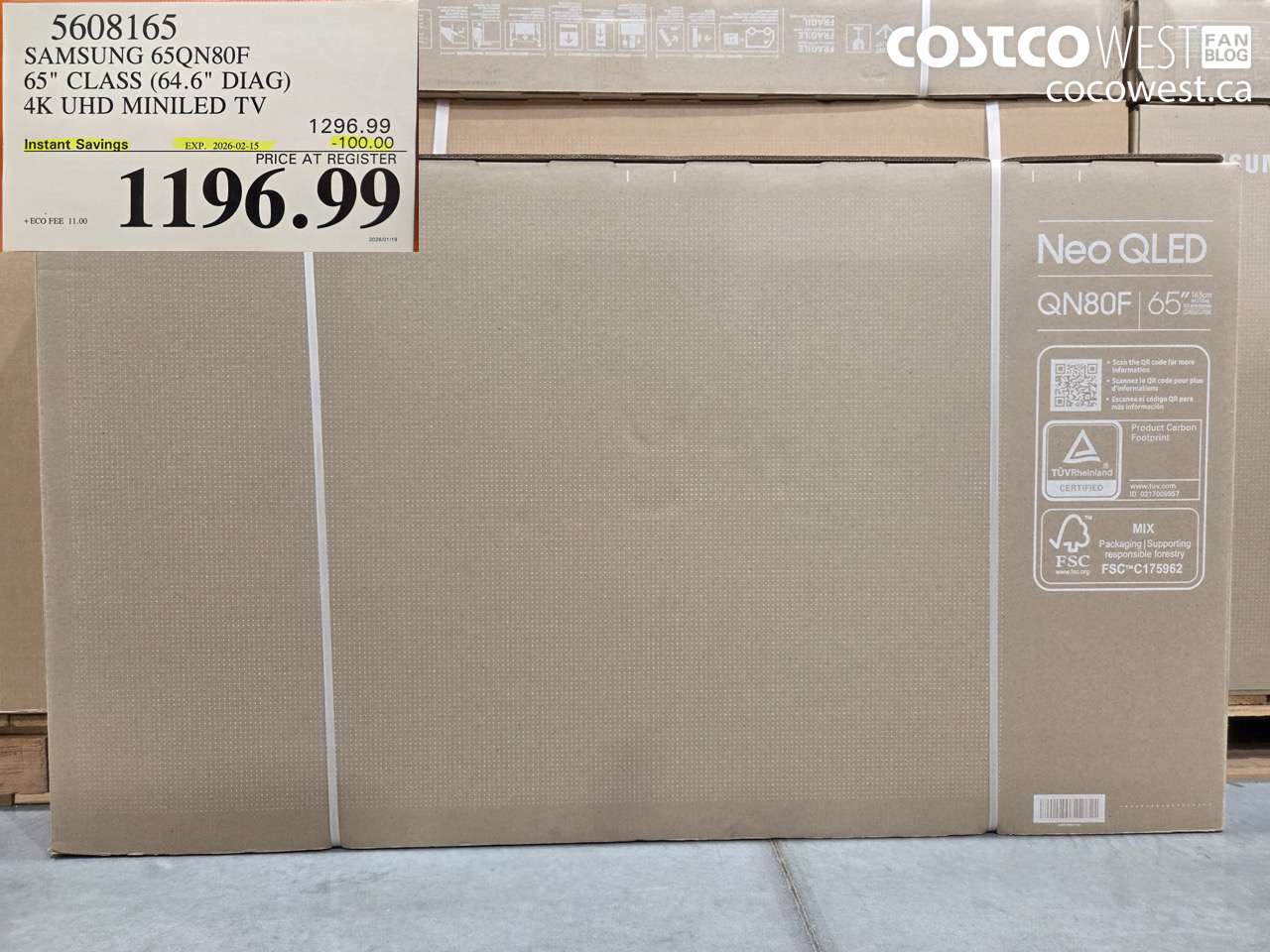 5608165 SAMSUNG 65QN80F 65