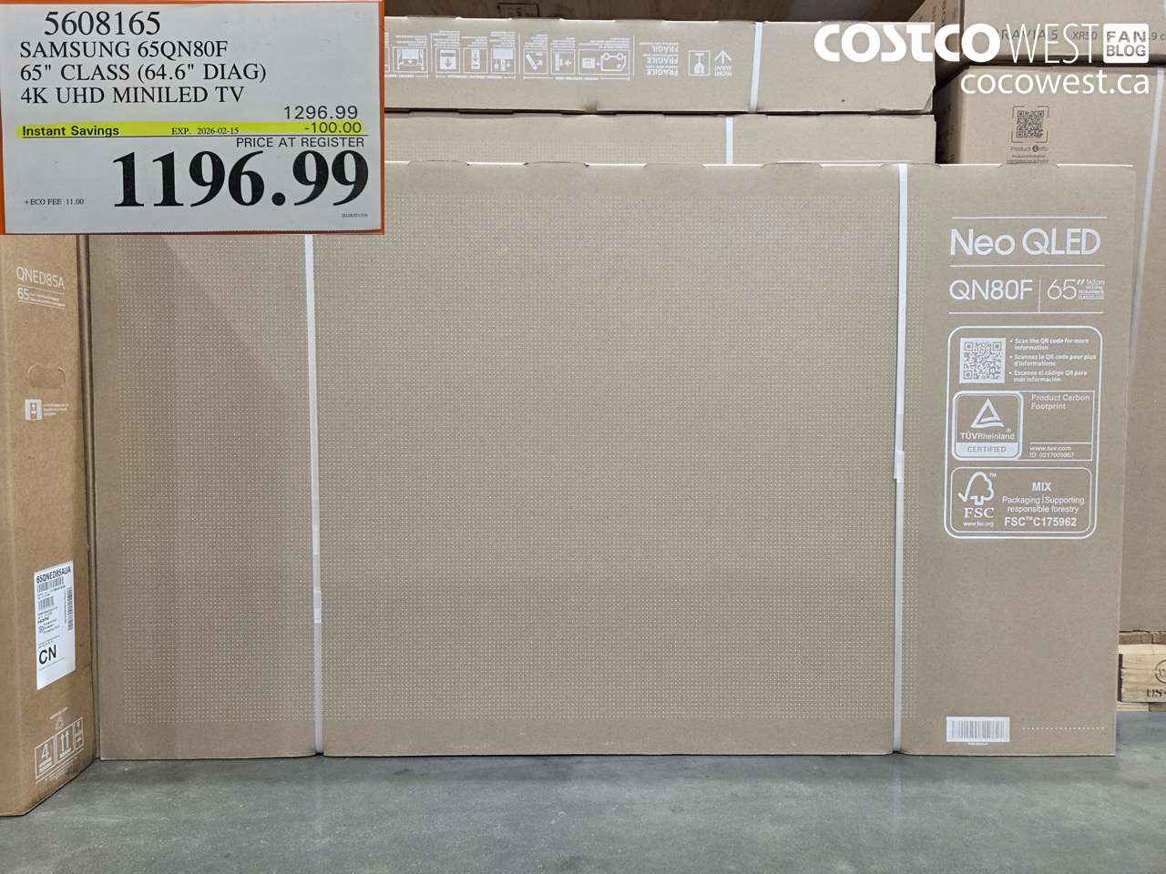 5608165 SAMSUNG 65QN80F 65