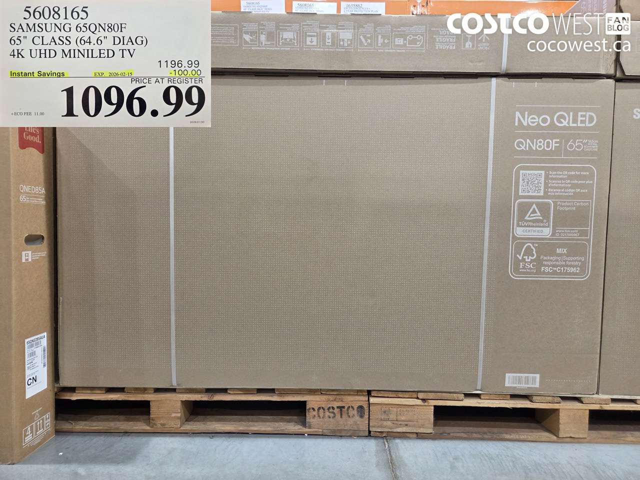 5608165 SAMSUNG 65QN80F 65