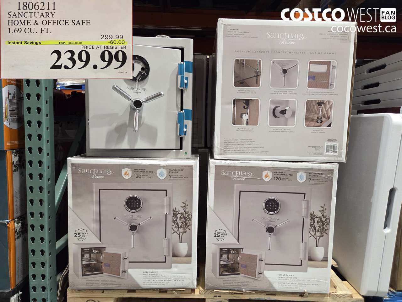 1806211 SANCTUARY HOME & OFFICE SAFE 1.69 CU FT ($60.00 INSTANT SAVINGS EXPIRES ON 2026-02-01) $239.99