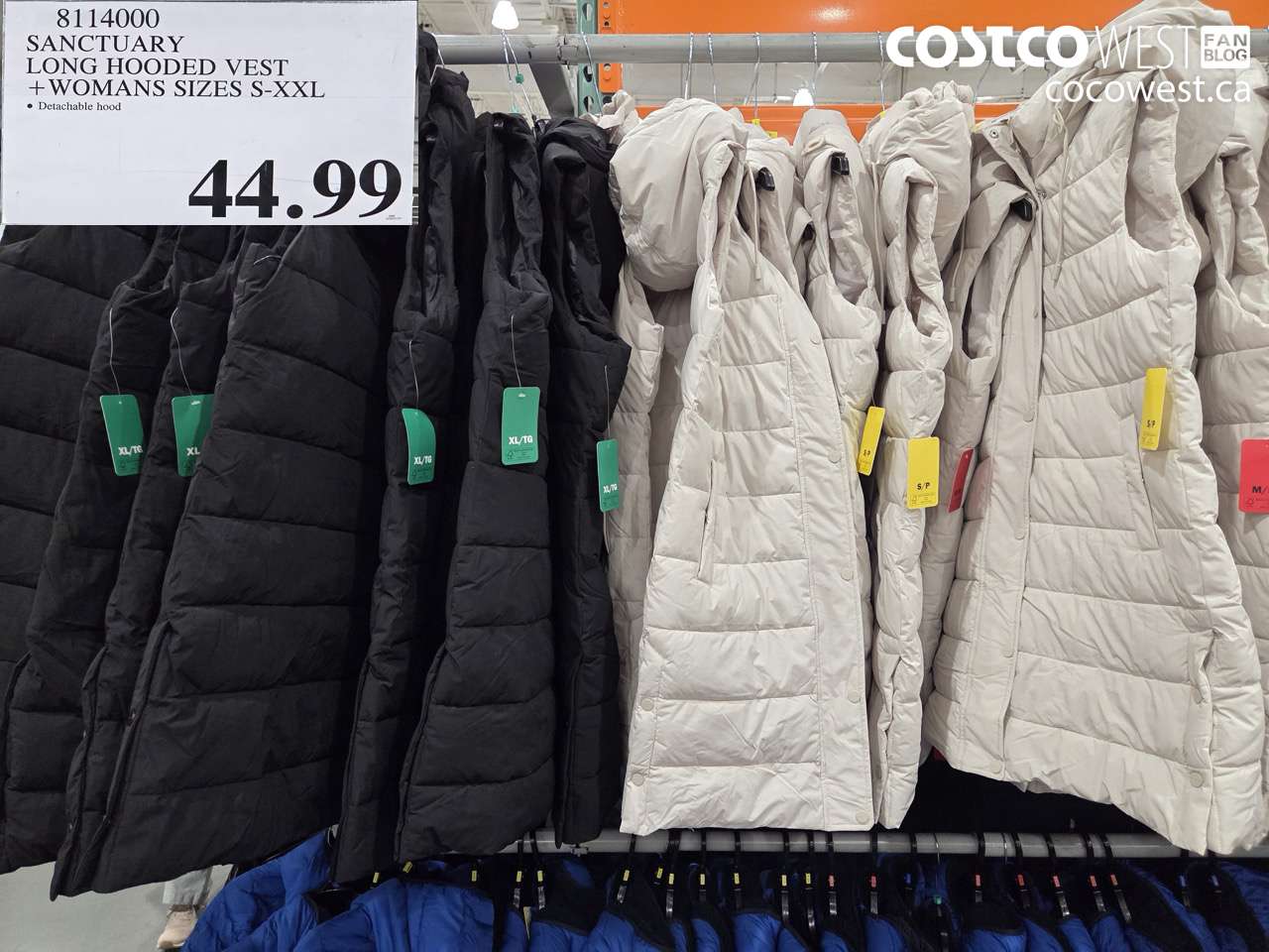 8114000 SANCTUARY LONG HOODED VEST WOMANS SIZES S-XXL $44.99