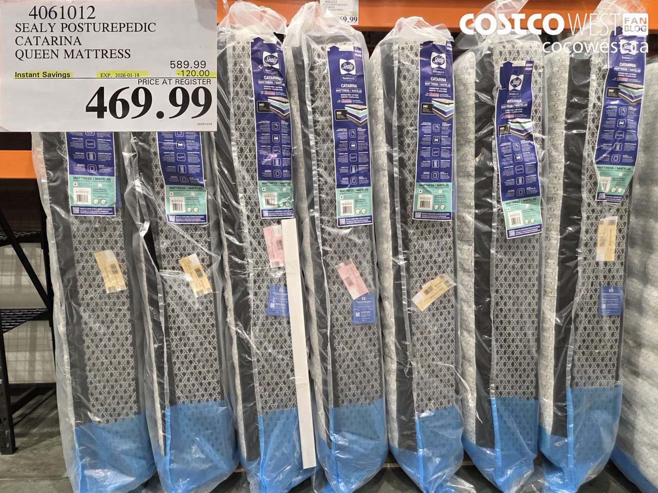 4061012 SEALY POSTUREPEDIC CATARINA QUEEN MATTRESS ($120.00 INSTANT SAVINGS EXPIRES ON 2026-01-18) $469.99