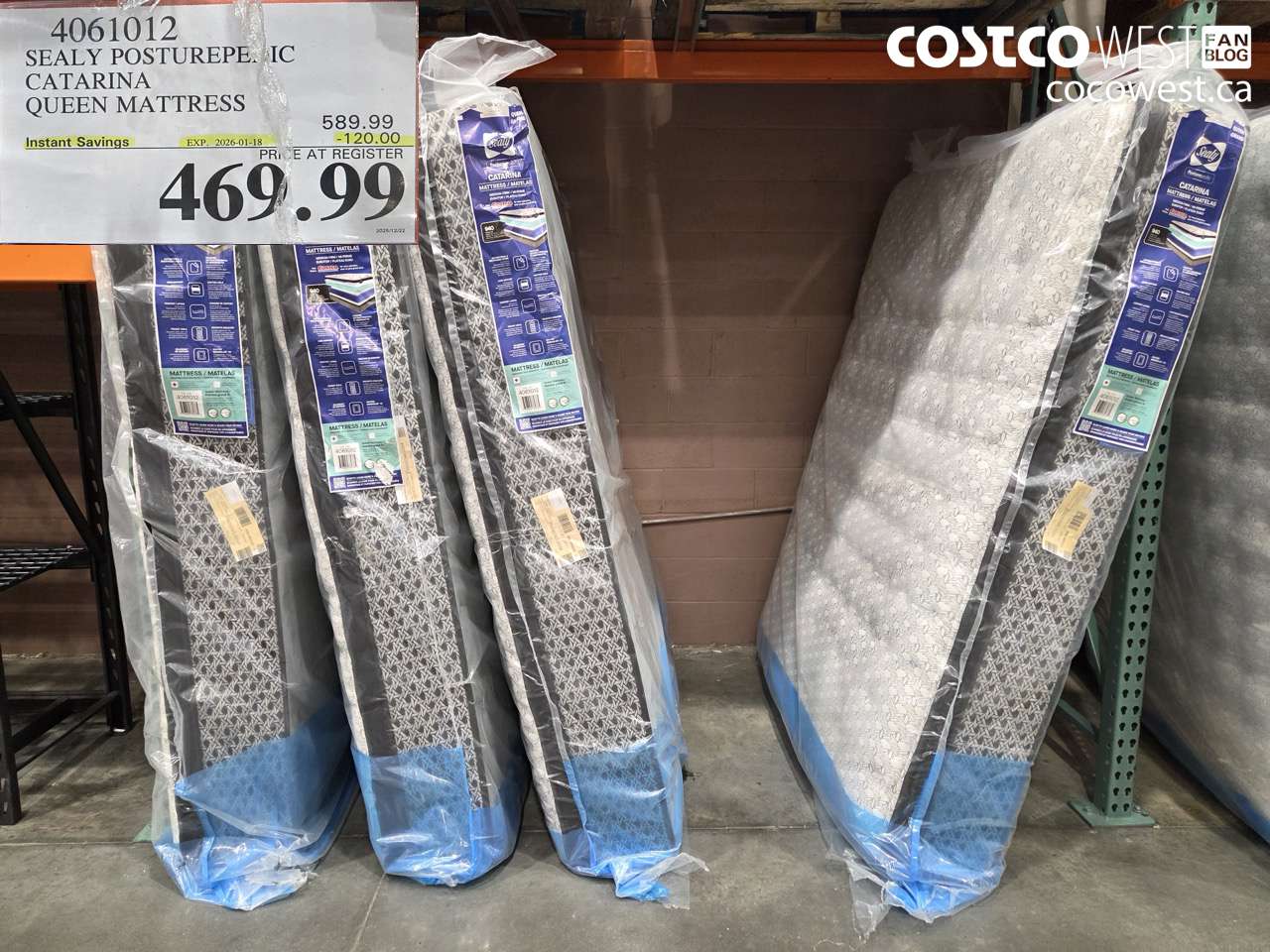 4061012 SEALY POSTUREPEDIC CATARINA QUEEN MATTRESS ($120.00 INSTANT SAVINGS EXPIRES ON 2026-01-18) $469.99