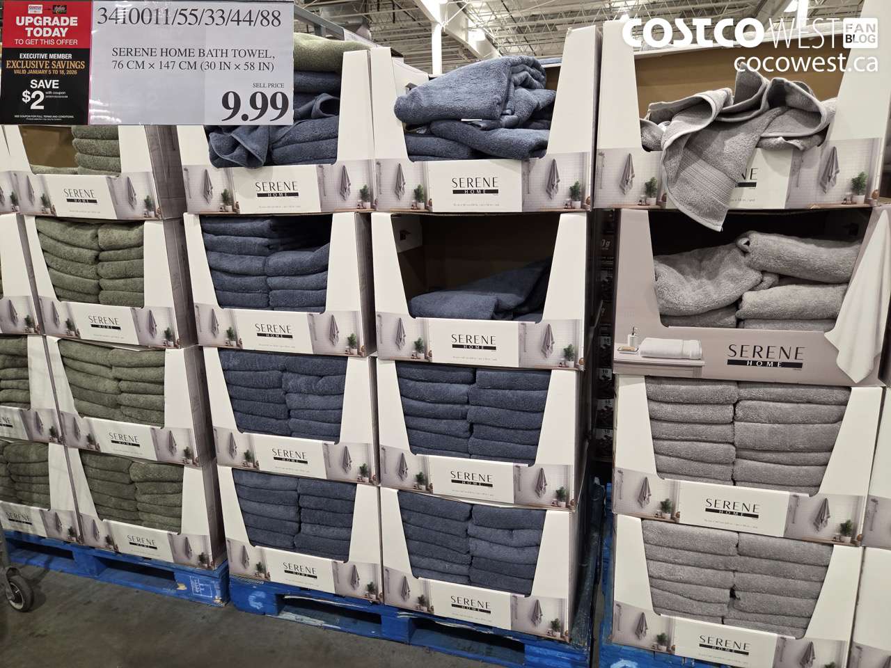 3410011 SERENE HOME GREY 100% COTTON TOWEL 30