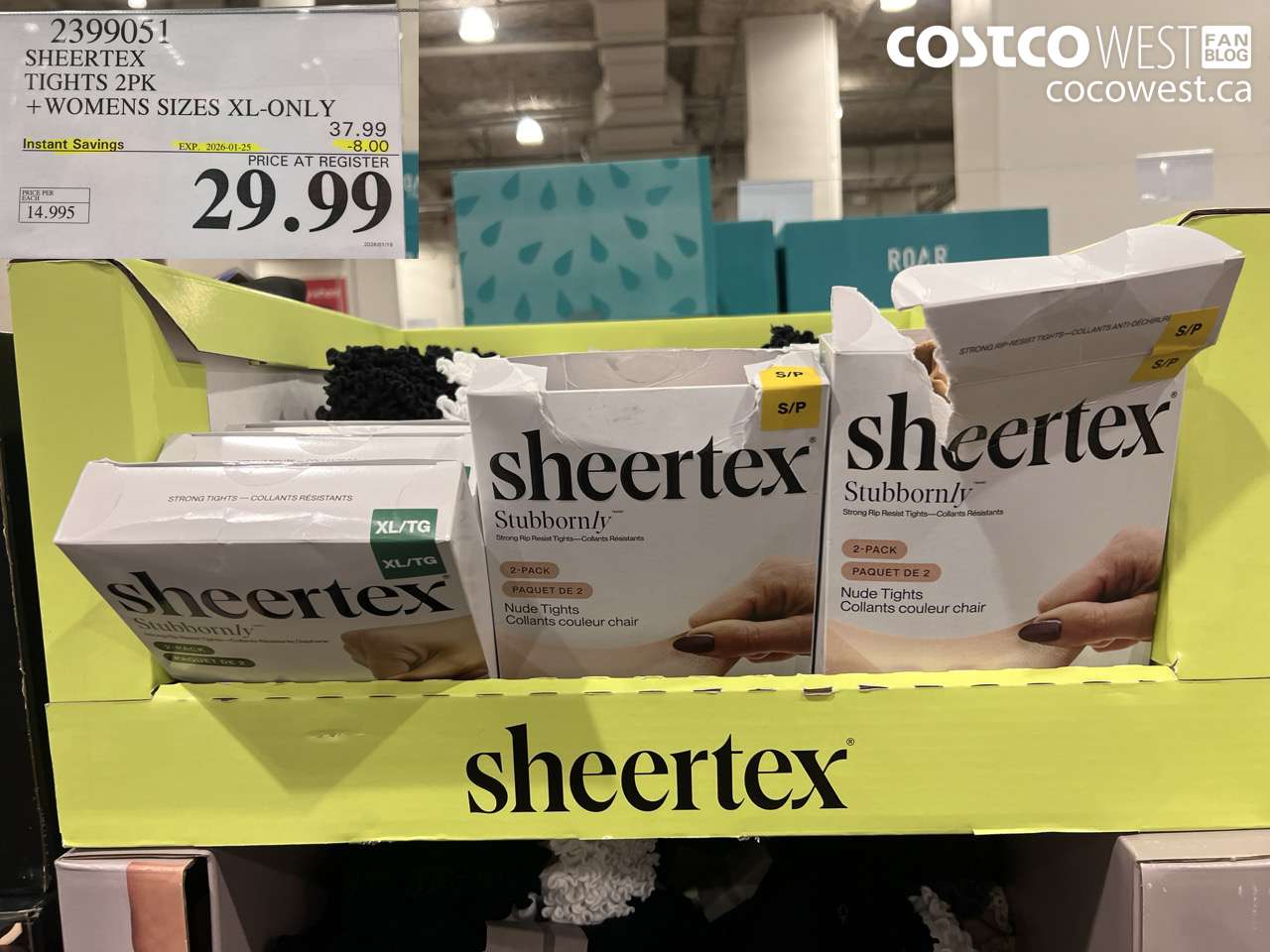 2399051 SHEERTEX TIGHTS 2PK LADIES SIZES XL ONLY ($8.00 INSTANT SAVINGS EXPIRES ON 2026-01-25) $29.99