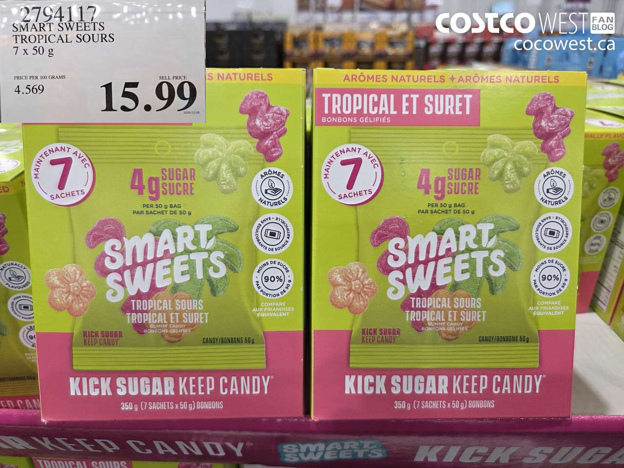 2794117 SMART SWEETS TROPICAL SOURS 7 x 50 g $15.99