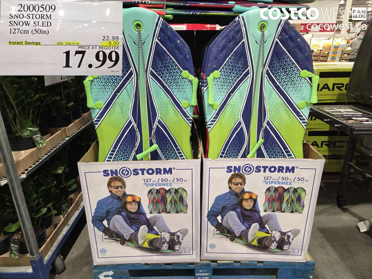 2000509 SNO-STORM SNOW SLED 127CM (50IN) ($5.00 INSTANT SAVINGS EXPIRES ON 2026-01-04) $17.99