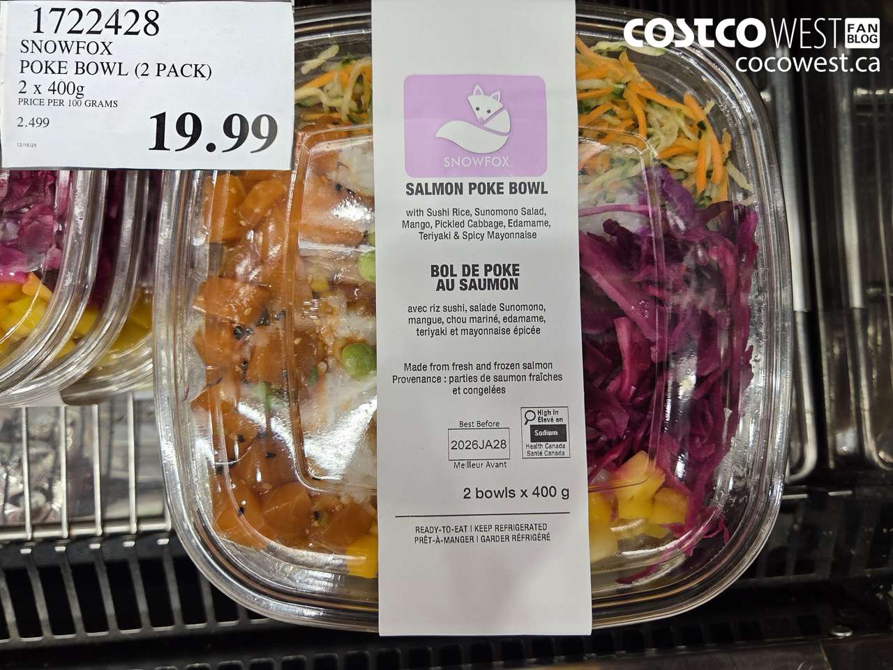 1722428 SNOWFOX POKE BOWL 2 X 400G $19.99