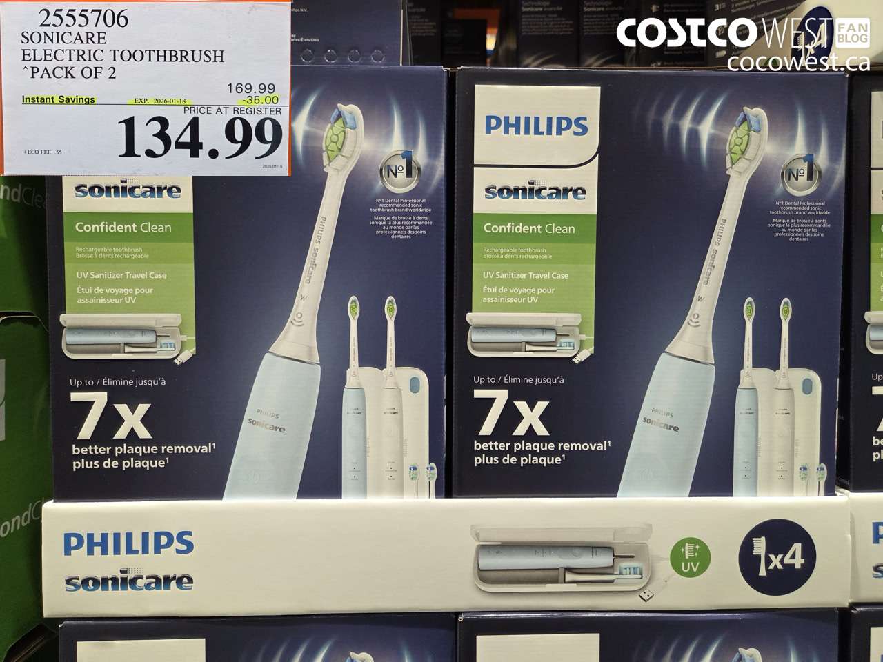 2555706 SONICARE CONFIDENT CLEAN DUAL HANDLES ($35.00 INSTANT SAVINGS EXPIRES ON 2026-01-18) $134.99