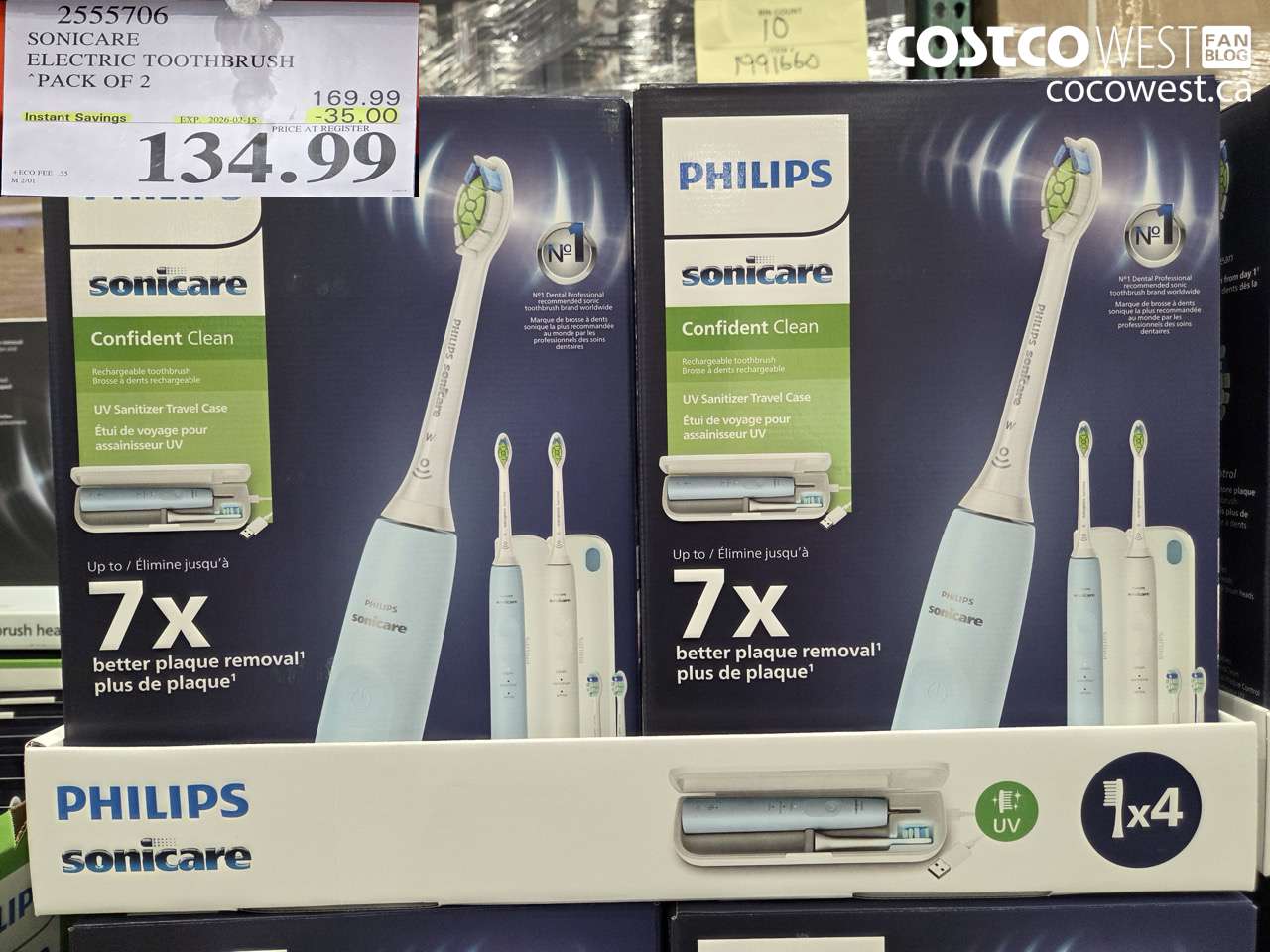 2555706 SONICARE CONFIDENT CLEAN DUAL HANDLES ($35.00 INSTANT SAVINGS EXPIRES ON 2026-02-15) $134.99