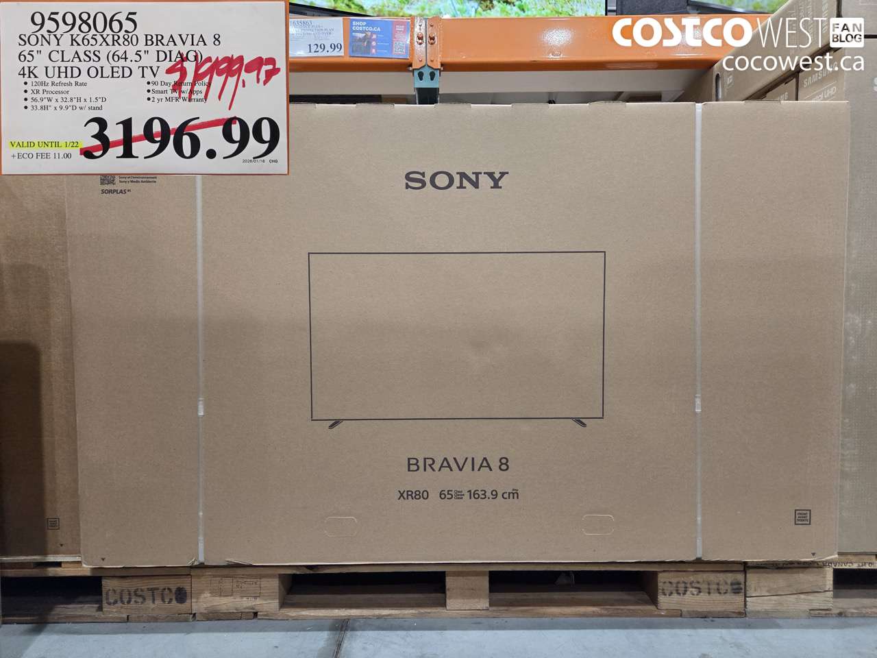 9598065 SONY K65XR80 BRAVIA 8 65