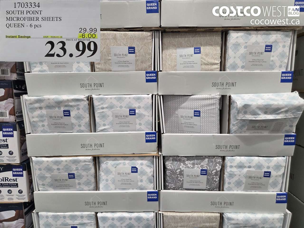 1703334 SOUTH POINT MICROFIBER SHEETS QUEEN 6PC ($6.00 INSTANT SAVINGS EXPIRES ON 2026-01-18) $23.99