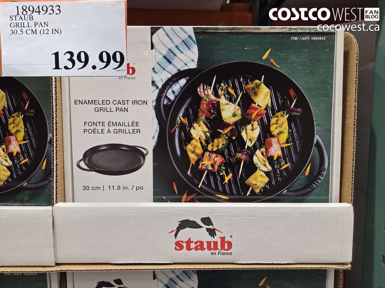 1894933 STAUB GRILL PAN 30.5CM (12IN) $139.99
