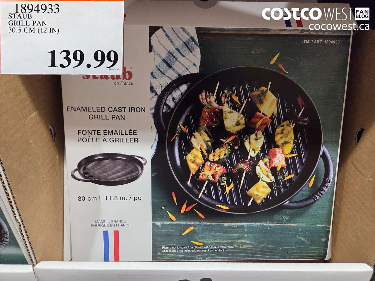 1894933 STAUB GRILL PAN 30.5CM (12IN) $139.99