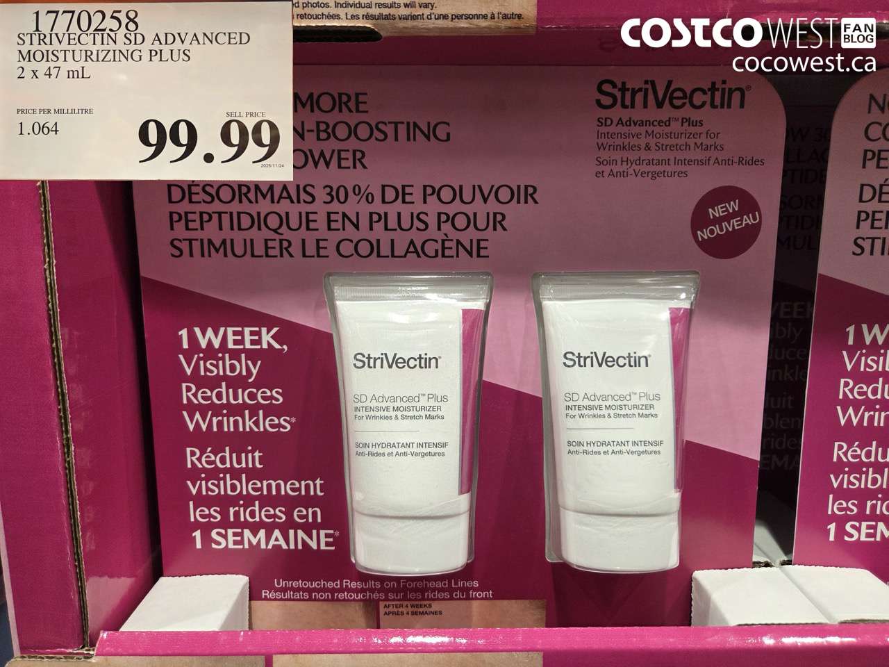 1770258 STRIVECTIN SD ADVANCED MOISTURIZING PLUS 2 X 47ML $99.99