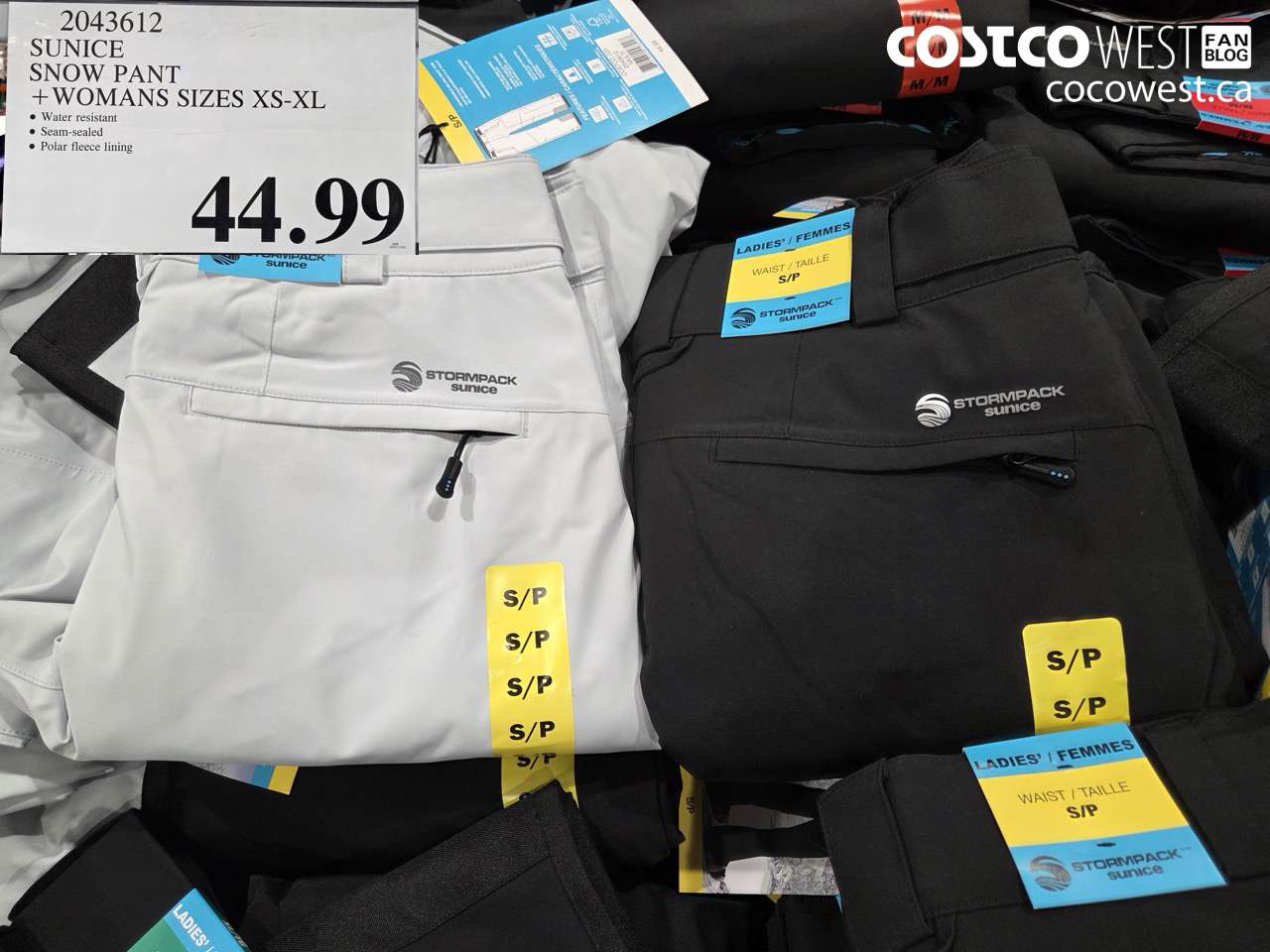 2043612 SUNICE SNOW PANT LADIES SIZES XS-XL $44.99