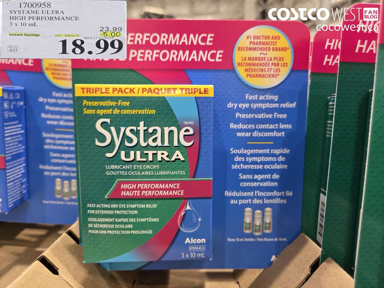 1700958 SYSTANE ULTRA PRESERVATIVE FREE 3 X 10 ML ($5.00 INSTANT SAVINGS EXPIRES ON 2026-01-18) $18.99
