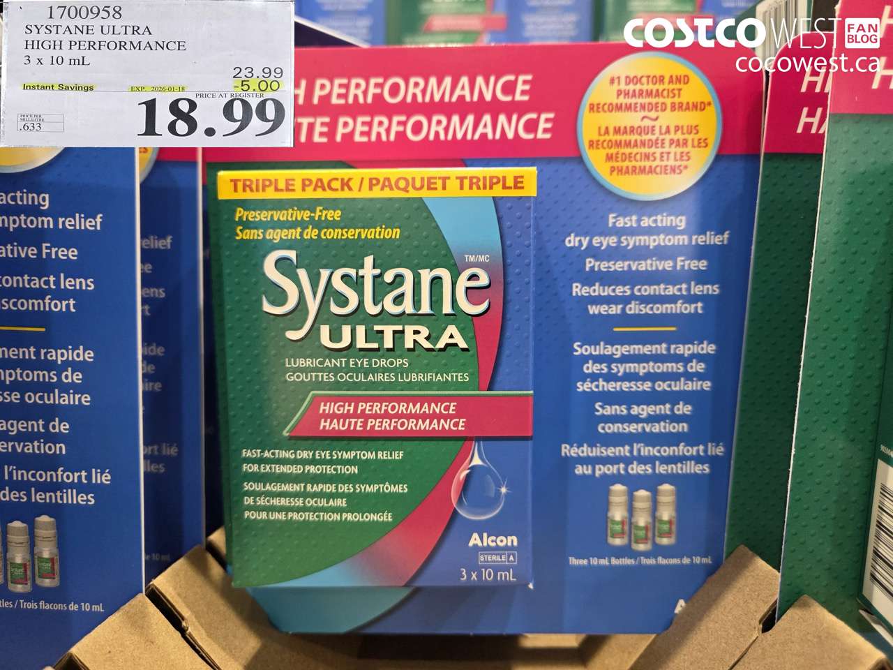 1700958 SYSTANE ULTRA PRESERVATIVE FREE 3 X 10 ML ($5.00 INSTANT SAVINGS EXPIRES ON 2026-01-18) $18.99