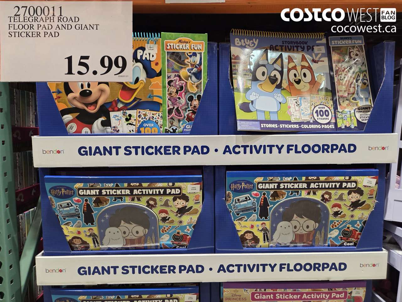 2700011 TELEGRAPH ROAD FLOOR PAD AND GIANT STICKER PAD $15.99