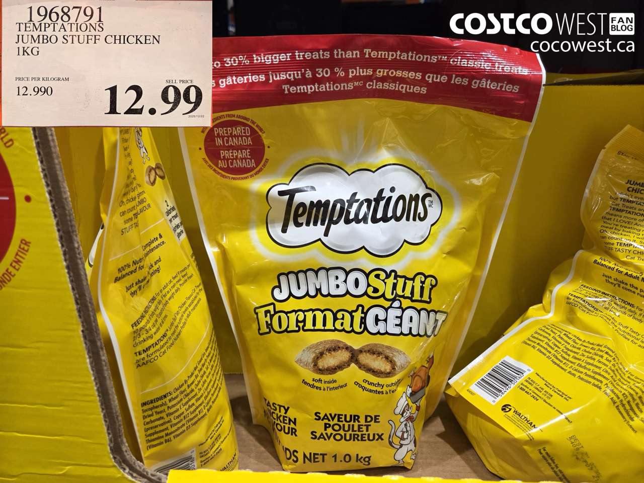 1968791 TEMPTATIONS JUMBO STUFF CHICKEN 1KG $12.99