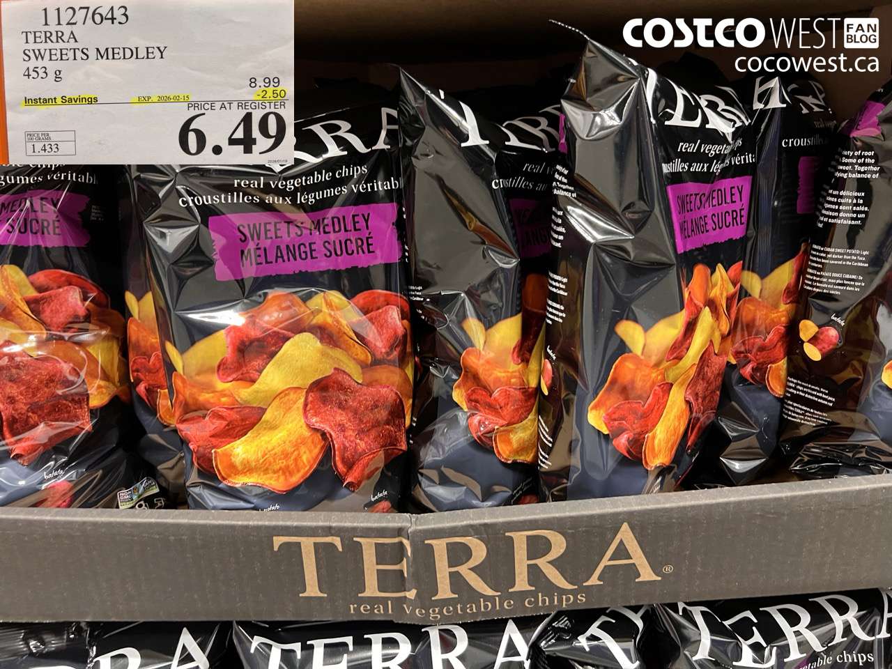 1127643 TERRA SWEETS MEDLEY 453 g ($2.50 INSTANT SAVINGS EXPIRES ON 2026-02-15) $6.49