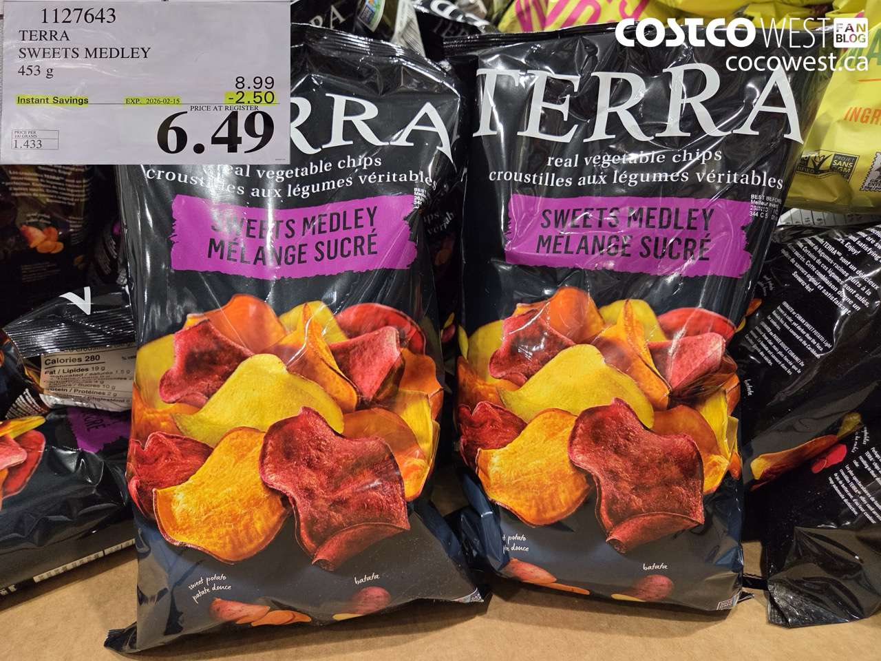 1127643 TERRA SWEETS MEDLEY 453 g ($2.50 INSTANT SAVINGS EXPIRES ON 2026-02-15) $6.49