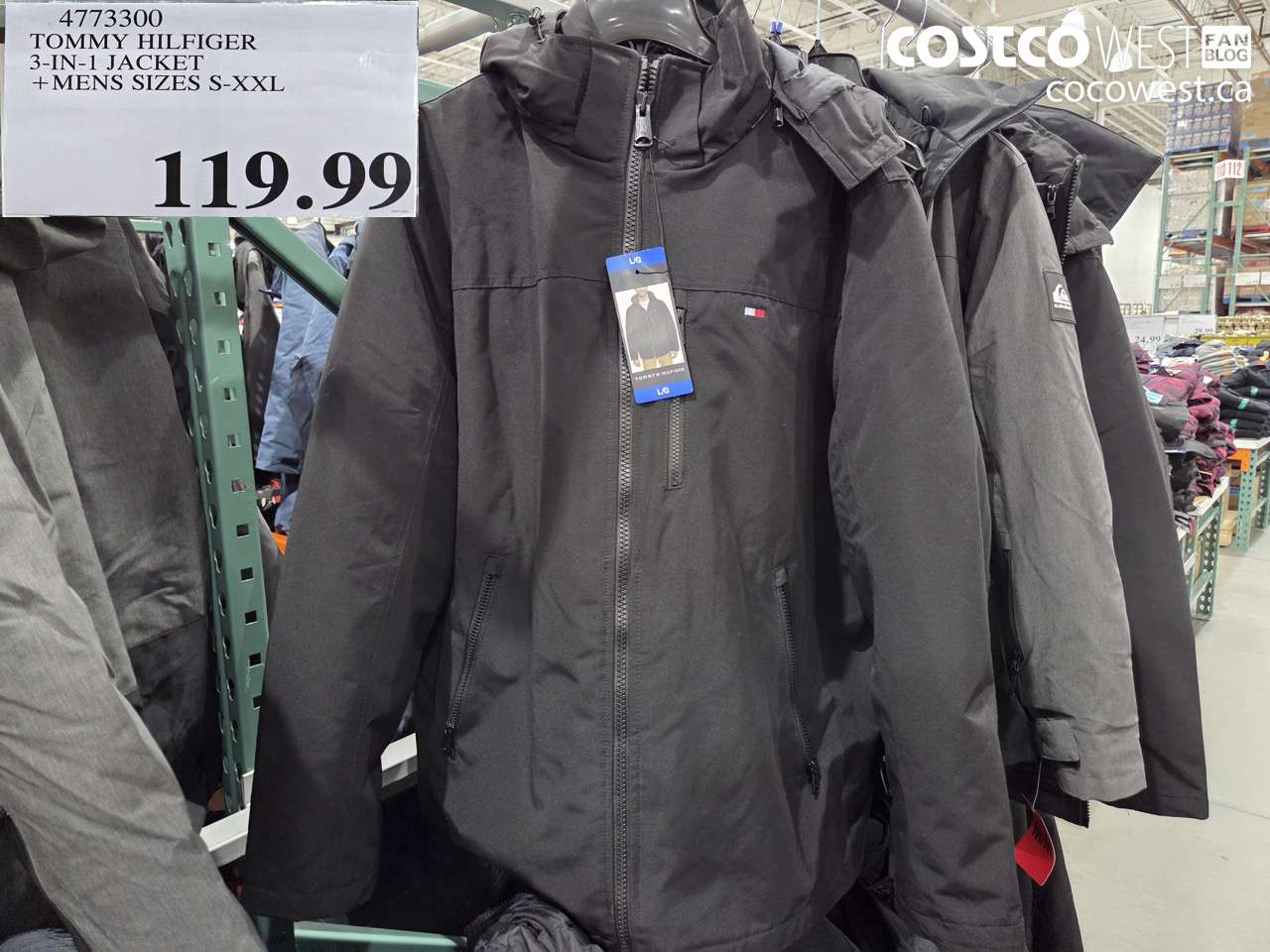 4773300 TOMMY HILFIGER 3-IN-1 JACKET MENS SIZES S-XXL $119.99