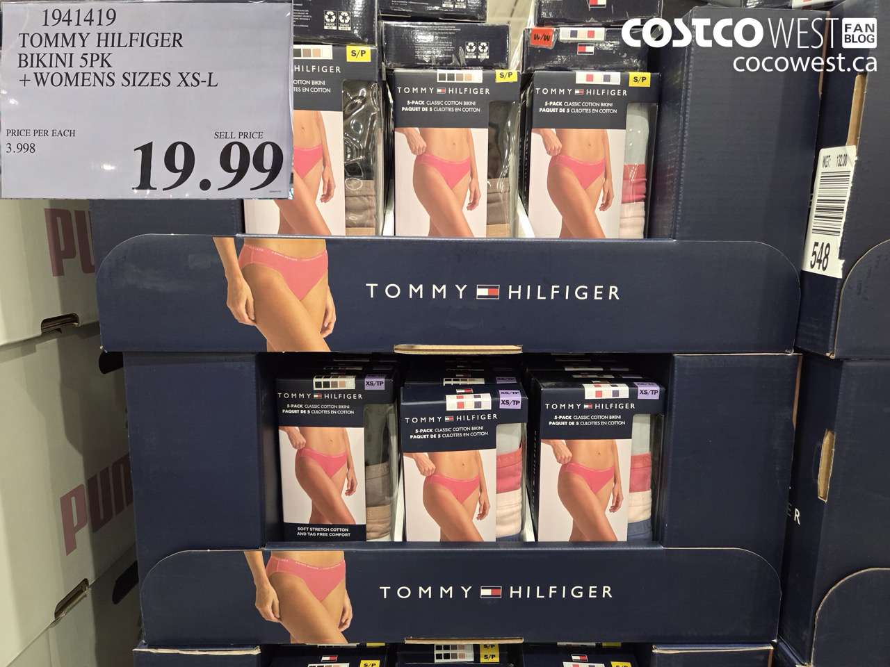 1941419 TOMMY HILFIGER BIKINI 5PK WOMENS SIZES XS-L $19.99