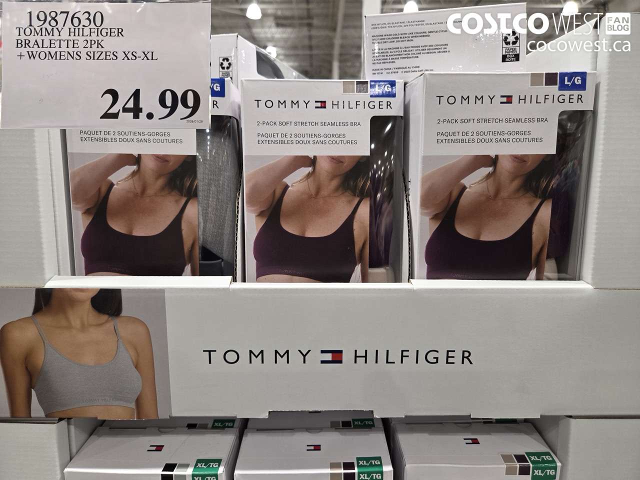 1987630 TOMMY HILFIGER BRALETTE 2PK WOMENS SIZES XS-XL $24.99