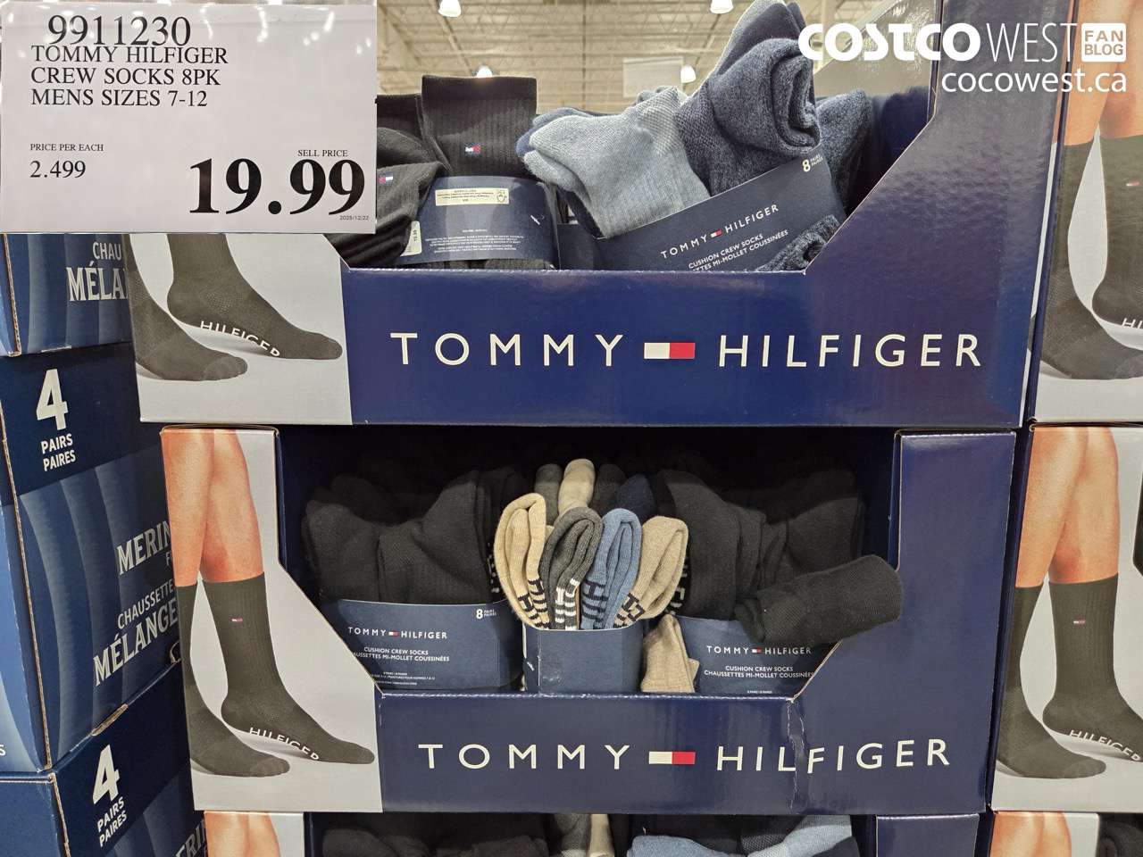 9911230 TOMMY HILFIGER CREW SOCKS 8PK MENS SIZES 7-12  $19.99