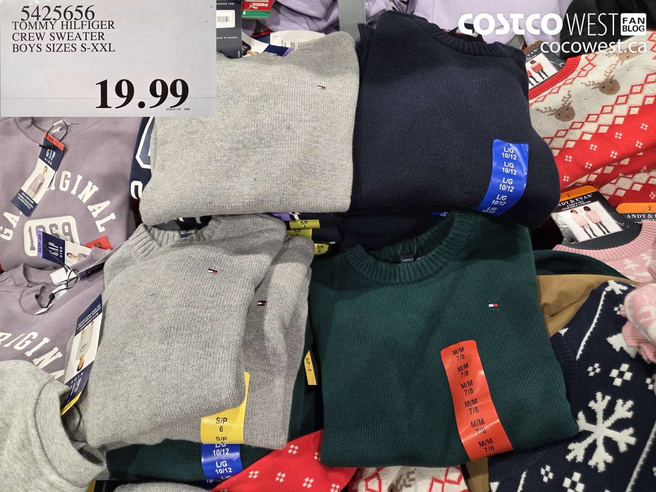 5425656 TOMMY HILFIGER CREW SWEATER BOYS SIZES S-XXL $19.99