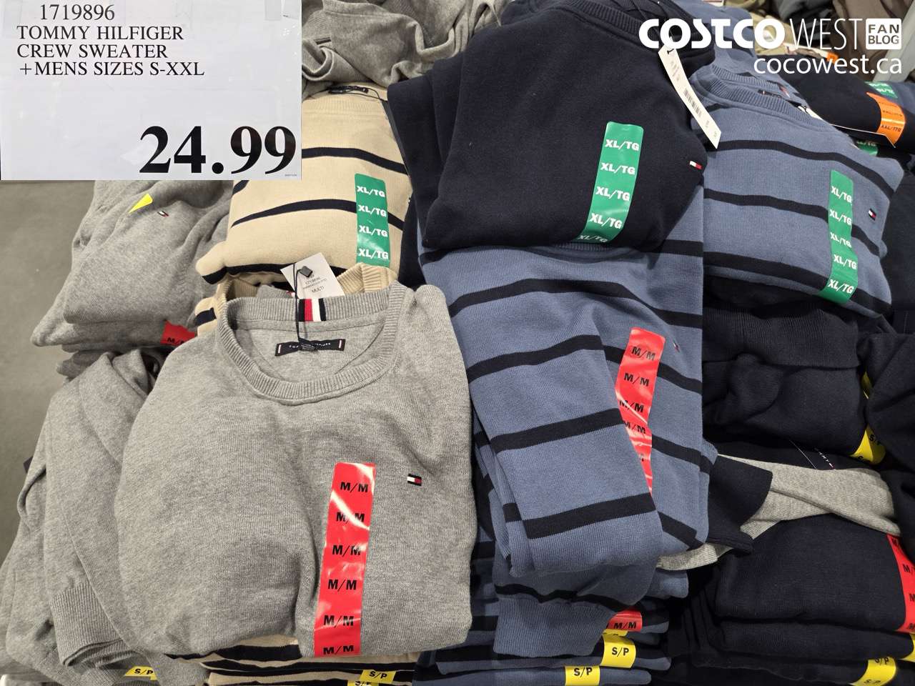 1719896 TOMMY HILFIGER CREW SWEATER MENS SIZES S-XXL $24.99